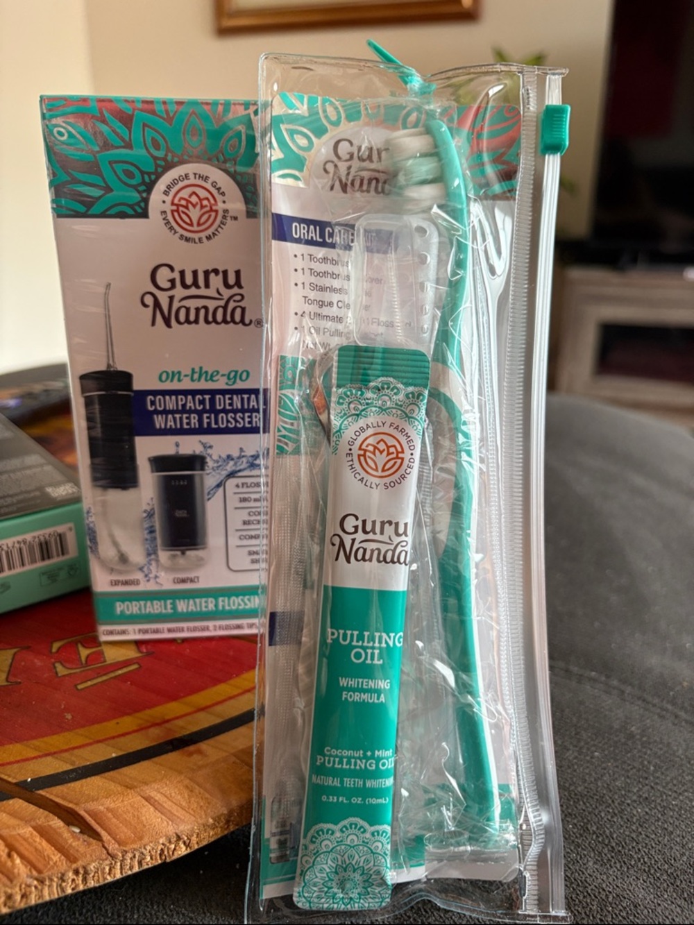 Teal On-the-Go Oral Care Kit with Pulling Oil